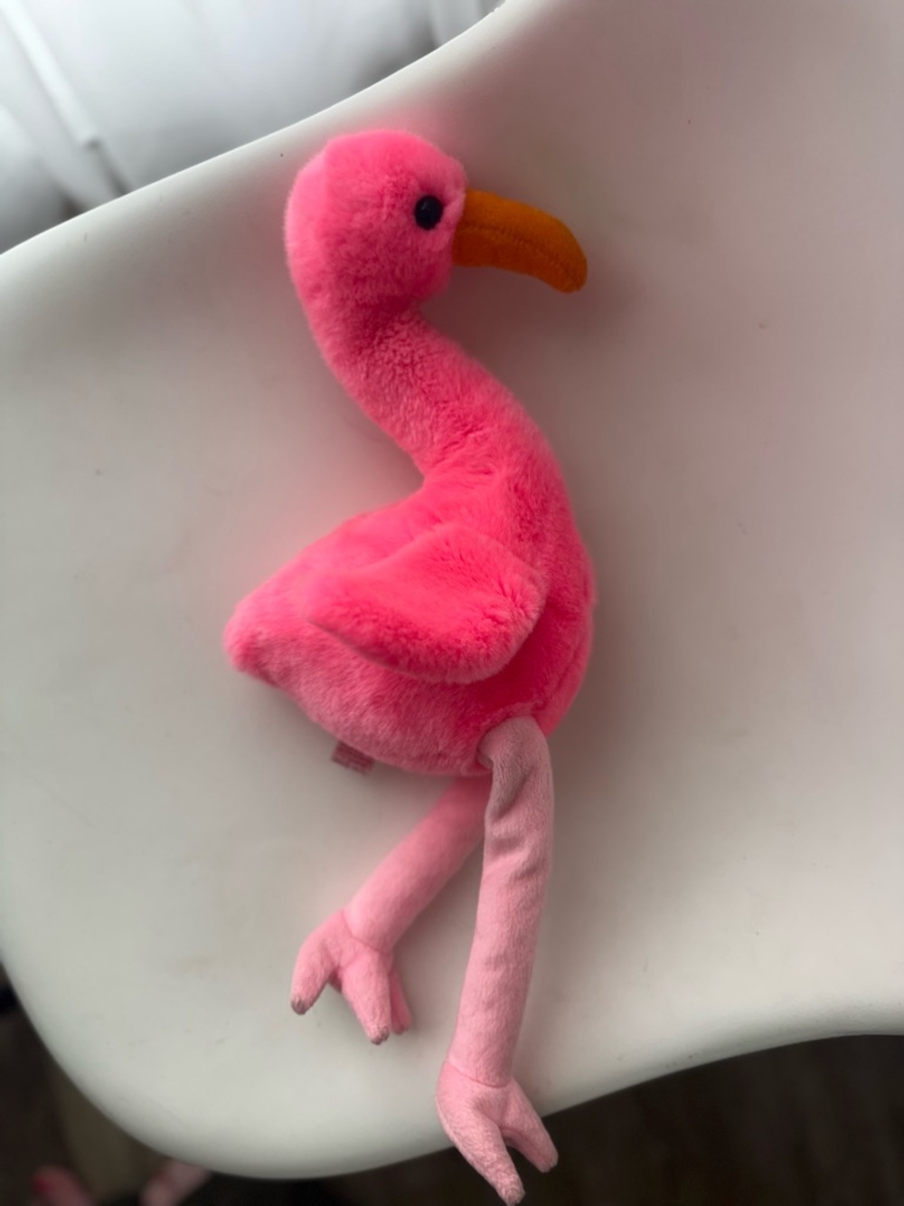 1998 Rare & Retired Ty Beanie Baby Buddy Pinky The Pink Flamingo